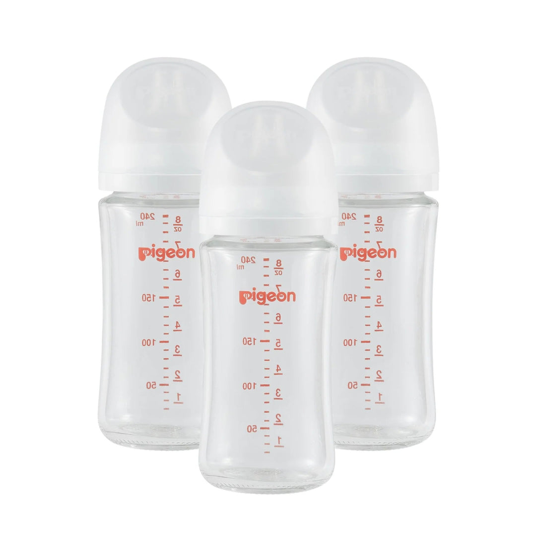 Pigeon Glass Bottle 8oz with M Nipple (3M+) 3pk - Image 2