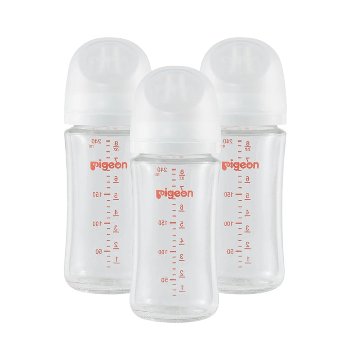 Pigeon Glass Bottle 8oz with M Nipple (3M+) 3pk - Image 2