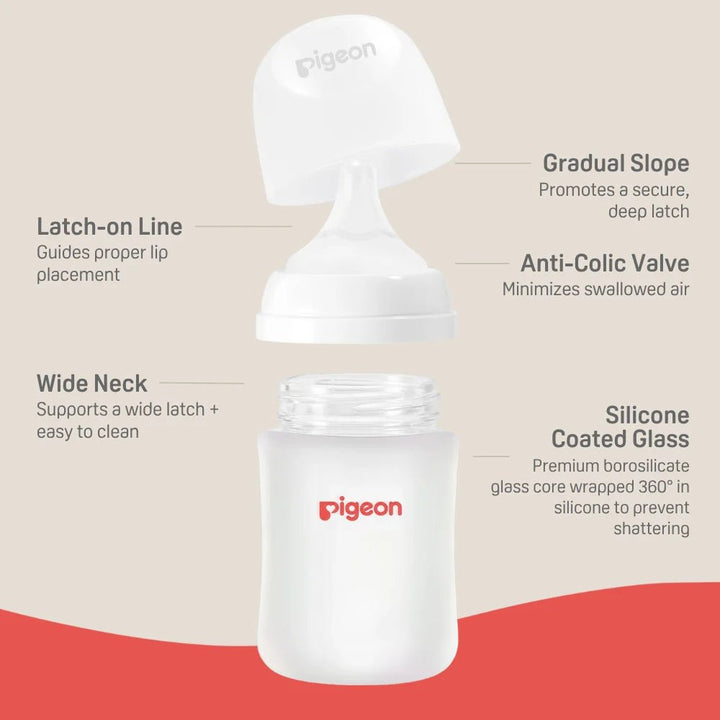 Pigeon Silicone Coated Glass Bottle 8oz - 2 pack - Image 8
