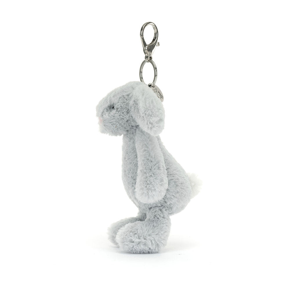 Jellycat Jellycat Bashful Silver Bunny Bag Charm plush toys and stuff animal