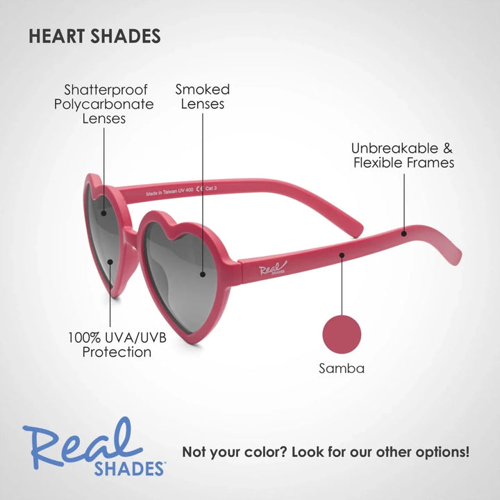 Real Shades Heart Unbreakable UV Sunglasses sunglasses Rose Tan Pink - Image 3