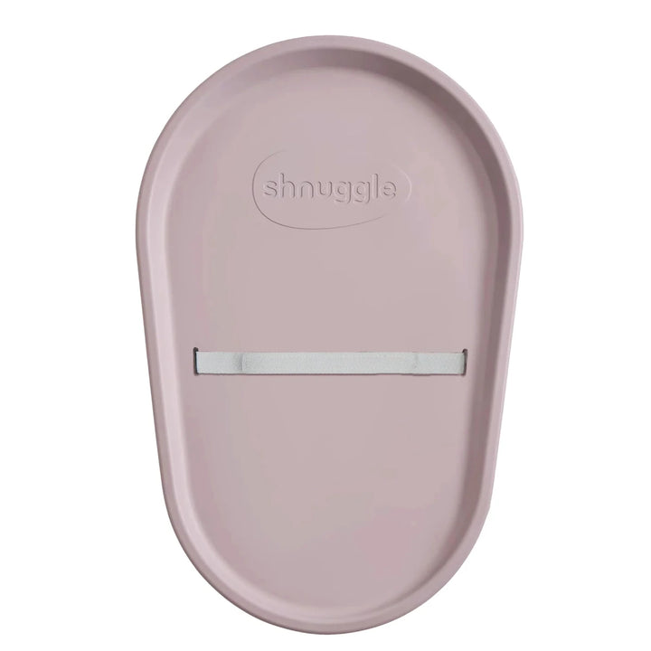 Shnuggle Squishy Changing Mat Blossom -  Pink baby seat cover with 'shnuggle' branding on a white background