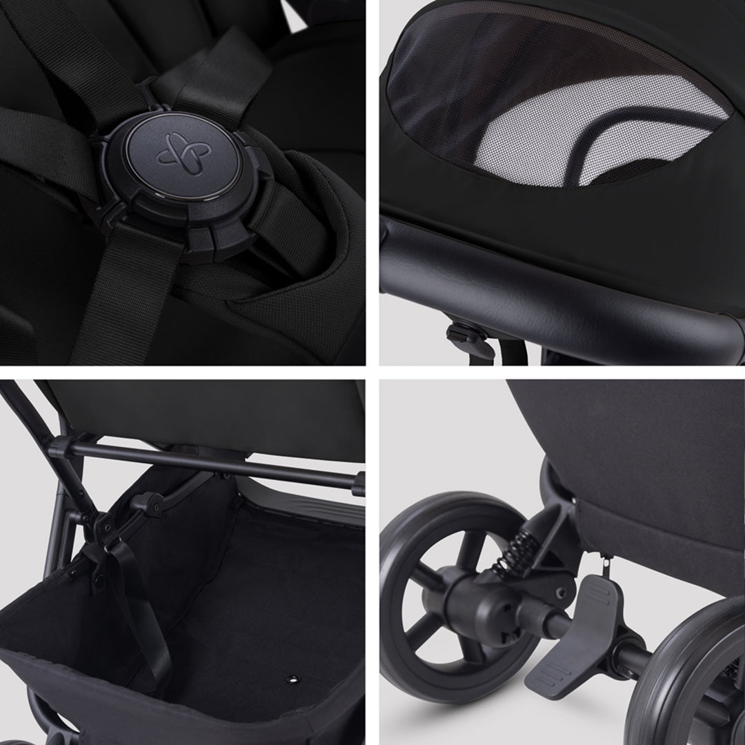 Silver Cross Nia Stroller + Pod Bundle Baby Strollers Black - Image 7