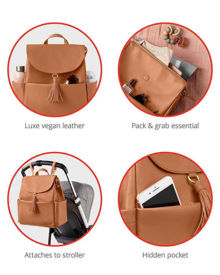 Skip Hop Skip Hop Greenwich Vari Diaper Backpack - Toffee Diaper Bags