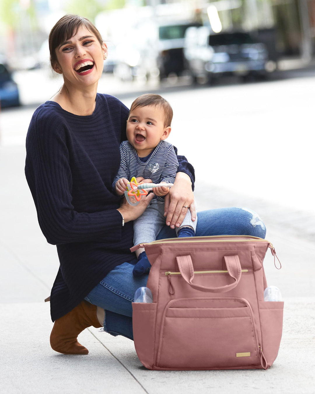 Skip Hop Mainframe Wide Open Backpack Diaper Bag Diaper Bags Navy - Image 25