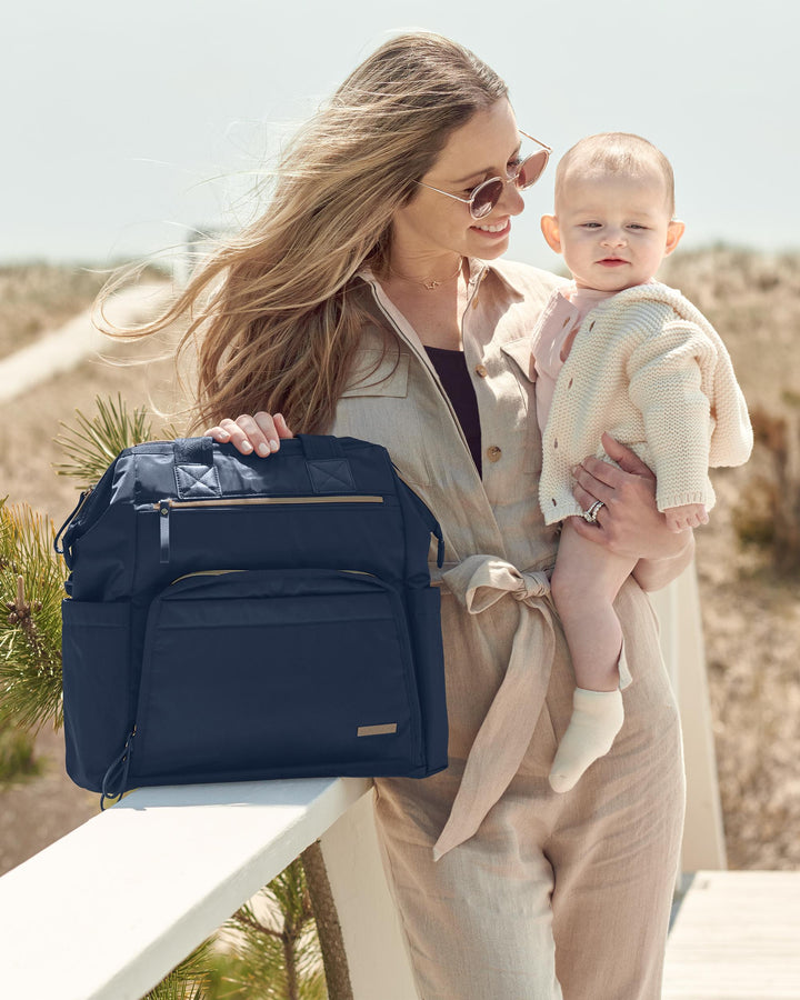 Skip Hop Mainframe Wide Open Backpack Diaper Bag Diaper Bags Navy - Image 29