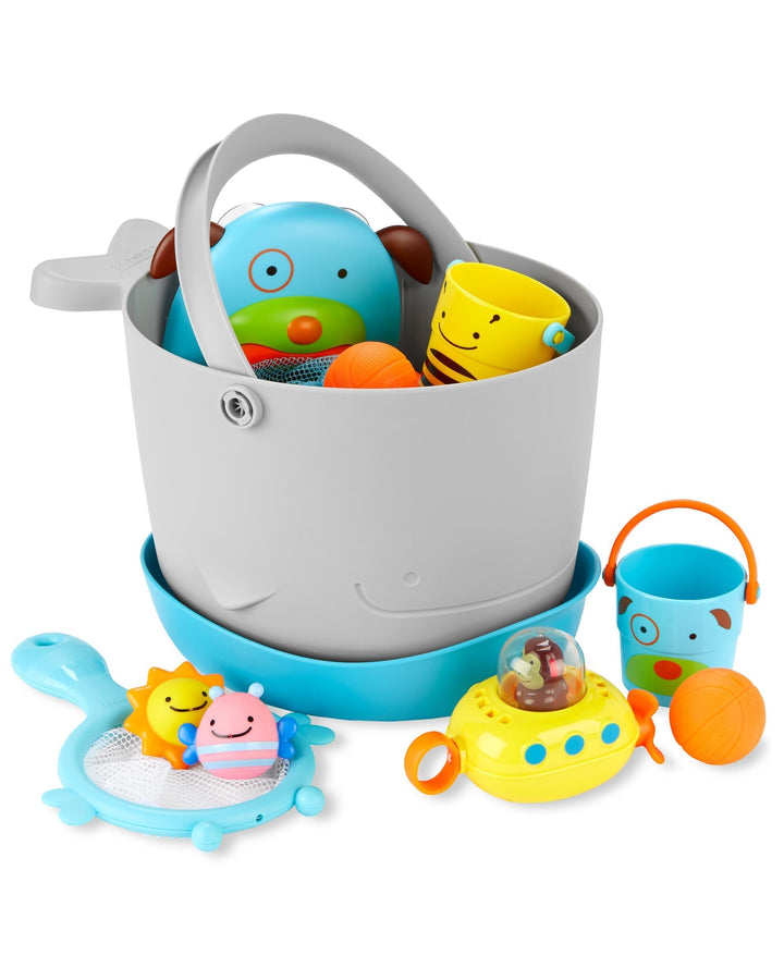 Skip Hop MOBY Fun - Filled Bath Toy Bucket Gift Set