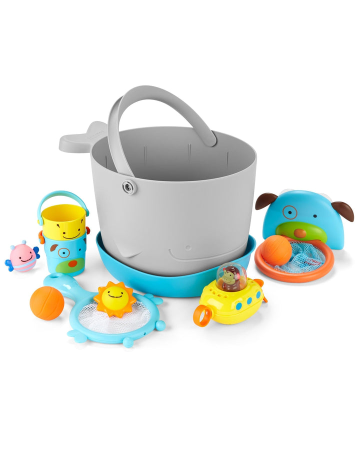 Skip Hop MOBY Fun - Filled Bath Toy Bucket Gift Set