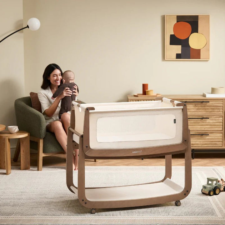 SnuzPod5 Bedside Bassinet bassinets Walnut - Image 29