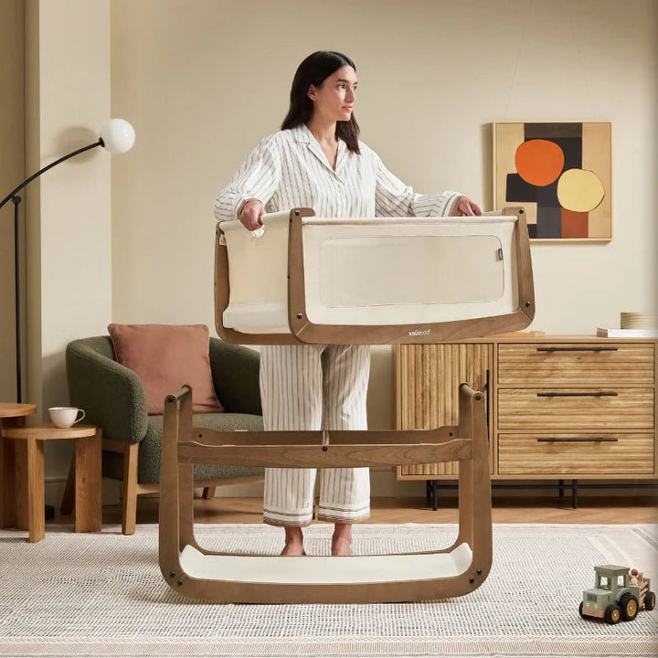 SnuzPod5 Bedside Bassinet bassinets Walnut - Image 28