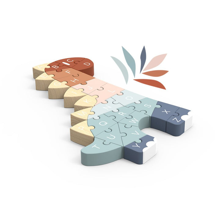 Speedy Monkey Speedy Monkey - ABC Dino Wooden Puzzle – Alphabet Learning Dinosaur Toy puzzles