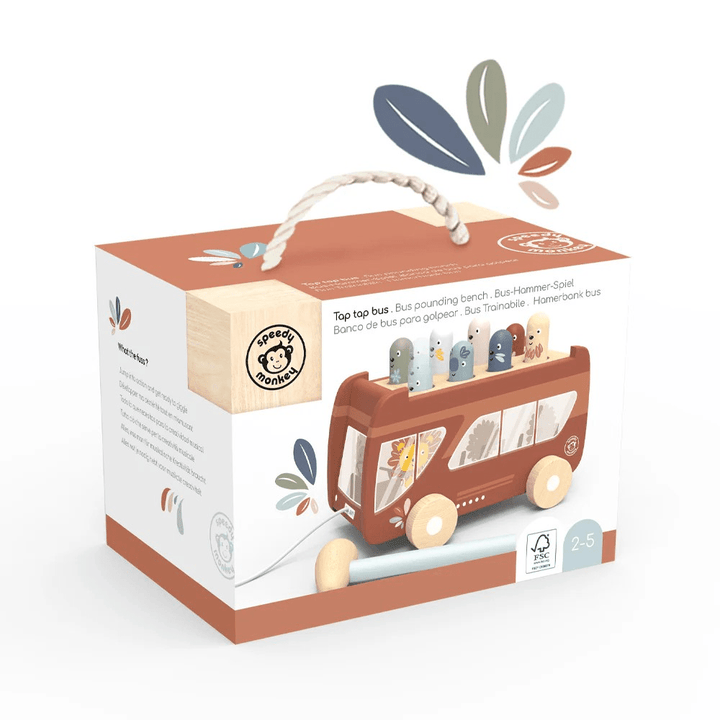 Speedy Monkey Speedy Monkey - Bus Pounding Bench – Pull - Along & Hammering Toy Baby Activity Toys