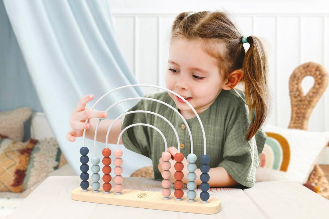 Speedy Monkey Speedy Monkey - Rainbow Wooden Abacus – Early Learning Toy Baby Activity Toys