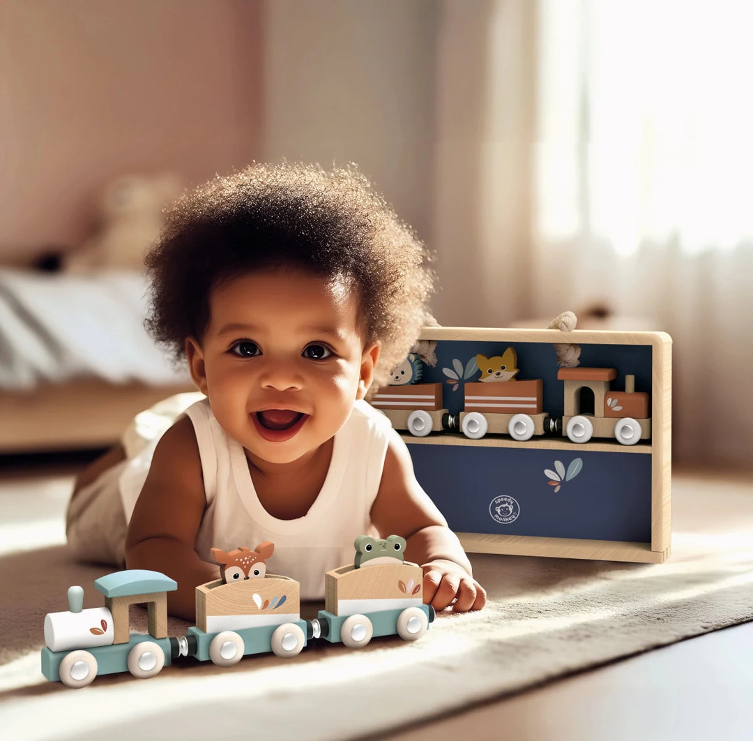 Speedy Monkey Train Set Display Case Baby Activity Toys - Image 2