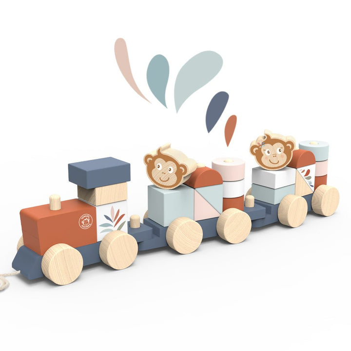 Speedy Monkey Speedy Monkey - Train Stacker Wooden Toys