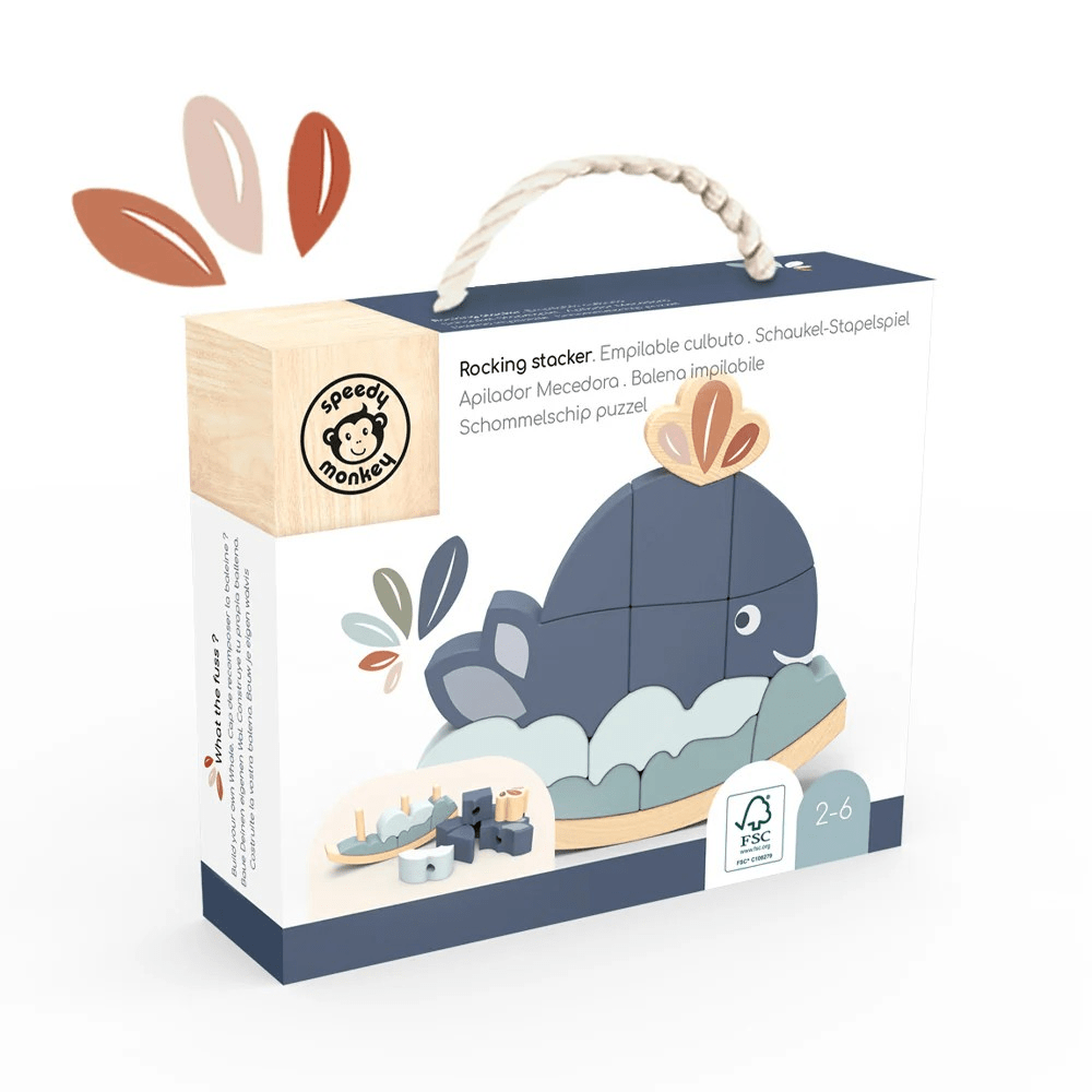 Speedy Monkey Speedy Monkey - Whale Rocking Stacker Baby Activity Toys