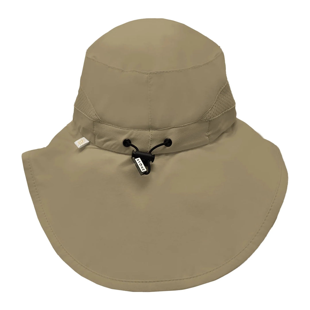 Stonz Explorer Hat 2026 Olive -  Beige bucket hat with a wide brim on a white background