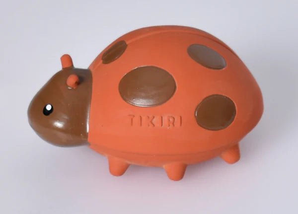 tikiri Ladybug Natural Rubber Teether Rattle & Bath Toy