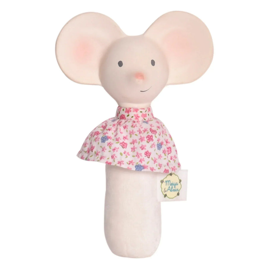 tikiri Meiya the Mouse Soft Squeaker Toy with Natural Rubber Head