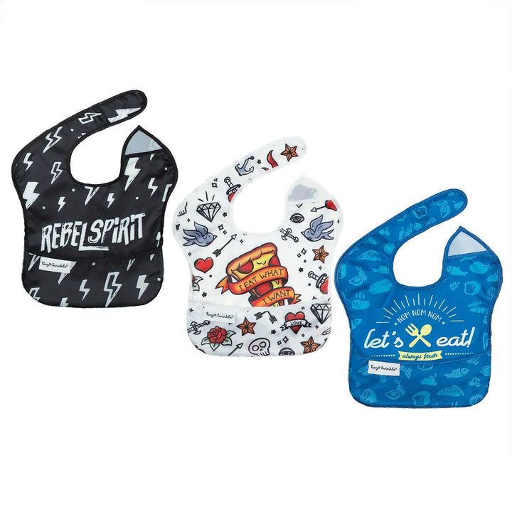 Tiny Twinkle Mess - proof Easy Bib 3PK