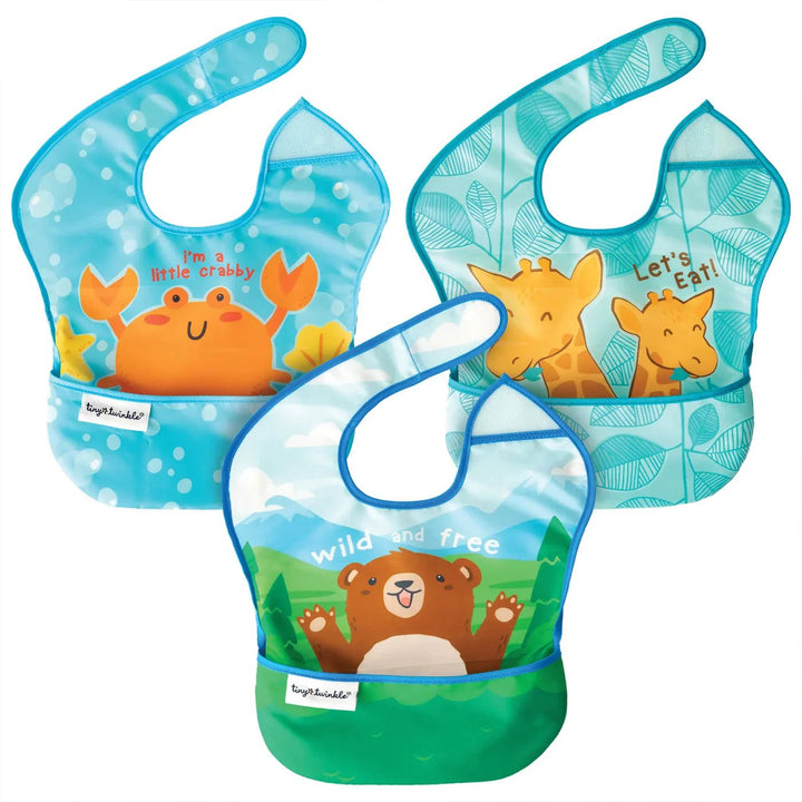 Tiny Twinkle Mess - proof Easy Bib 3PK