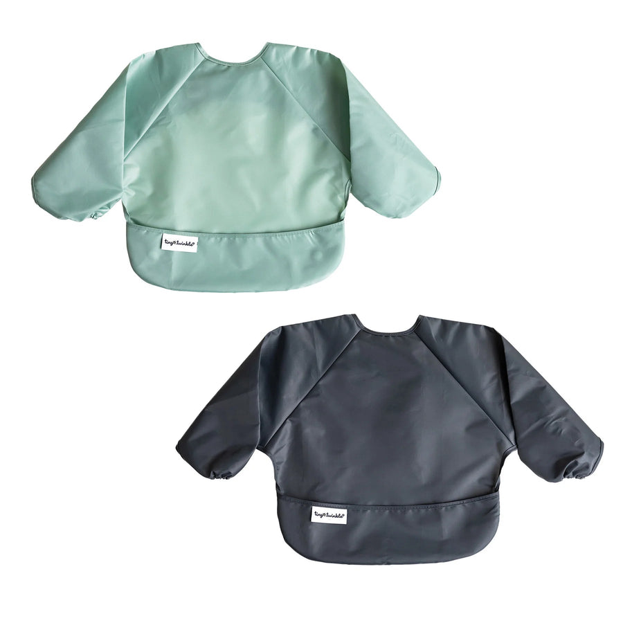 Tiny Twinkle Mess - proof Full Sleeve Bib 2 Pack - 6 - 24M