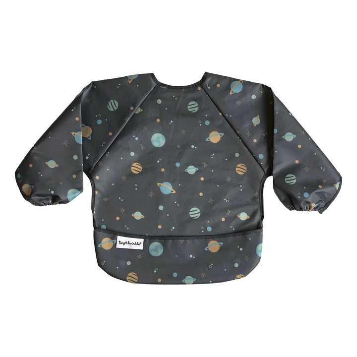 Tiny Twinkle Mess - proof Full Sleeve Bib 2 - 4 Years Blue Floral - Image 2