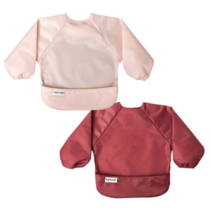 Tiny Twinkle Mess - proof Full Sleeve Bib 2 Pack - 6 - 24M Rose + Burgundy - Image 6