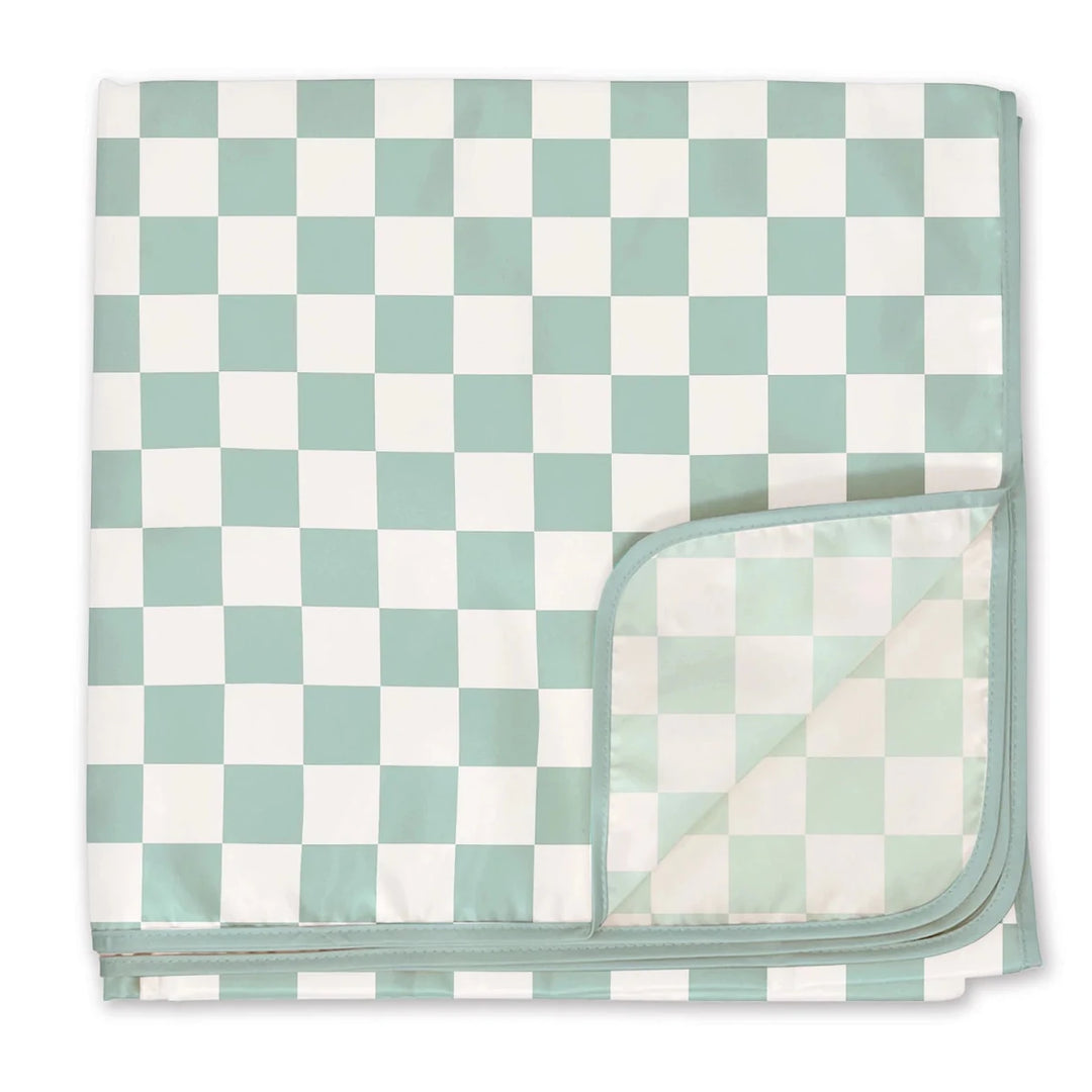 Tiny Twinkle Splat Mat Checker Sage - Image 1