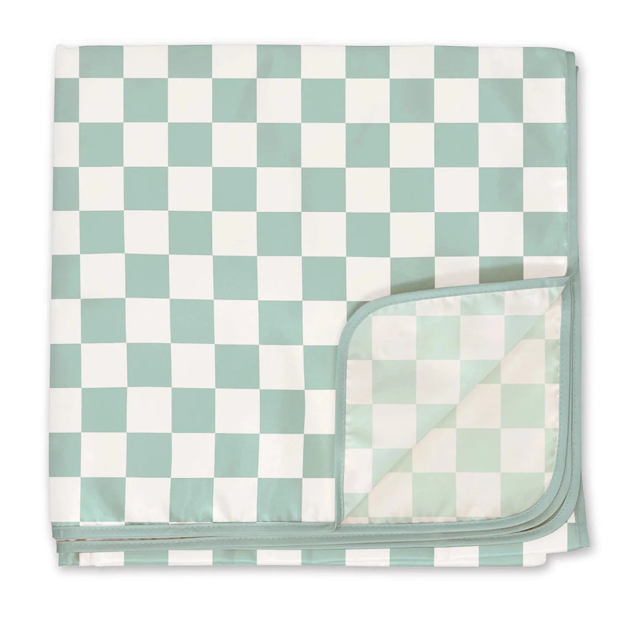 Tiny Twinkle Splat Mat Checker Sage - Image 1