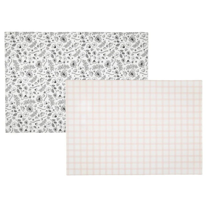 Townsend Avenue Reversible Foam Play Mat Pink Grid/Contrast Floral - Image 6