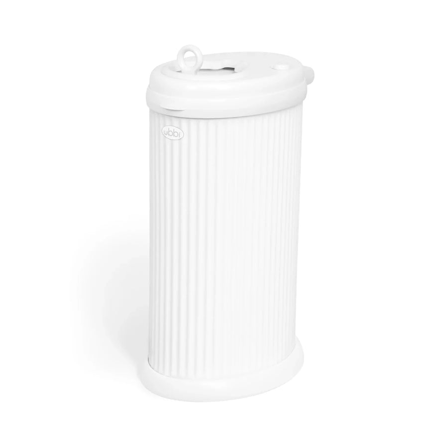 Ubbi - Fluted Diaper Pail Diapering Matte White - Image 1