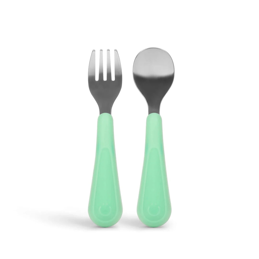 Ubbi Stainless Steel Utensil Set 2-Pack Sugar Snap - Image 1