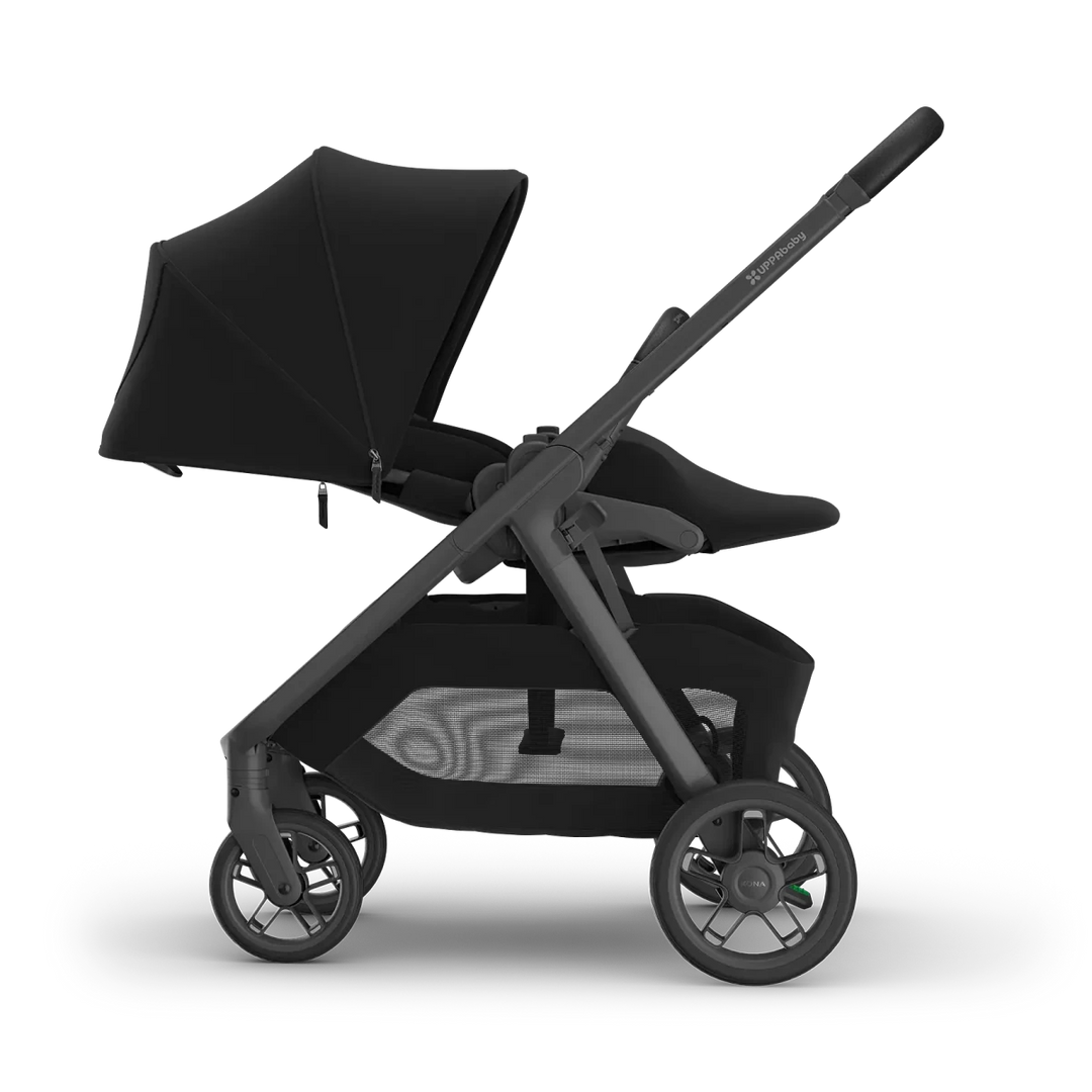 UPPAbaby Kona Mid Size Stroller Baby Strollers James Black | Carbon Frame - Image 2