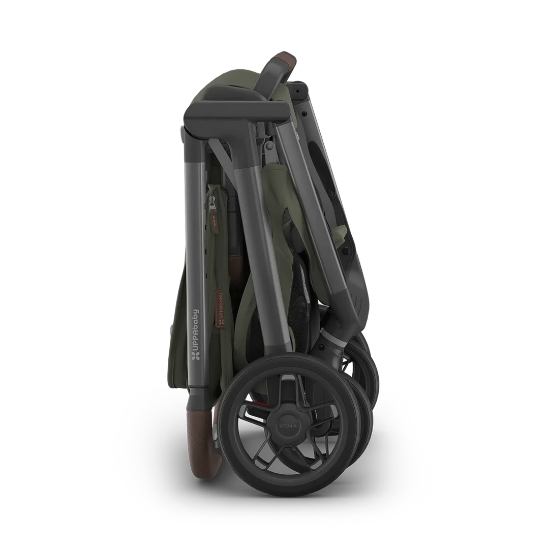 UPPAbaby Kona Mid Size Stroller Baby Strollers Evelyn Meadow Green | Carbon Frame - Image 17