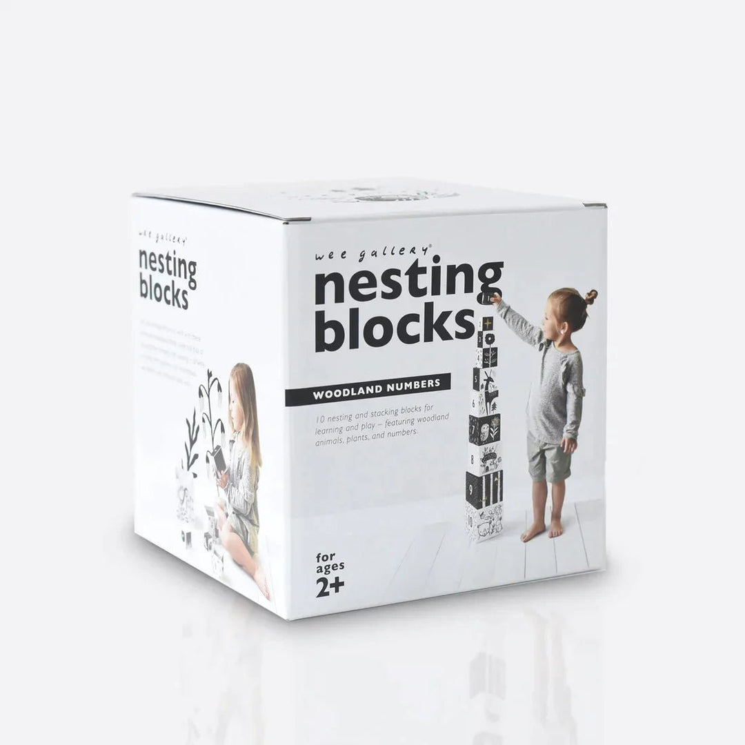 Wee Gallery Nesting Blocks Woodland Numbers