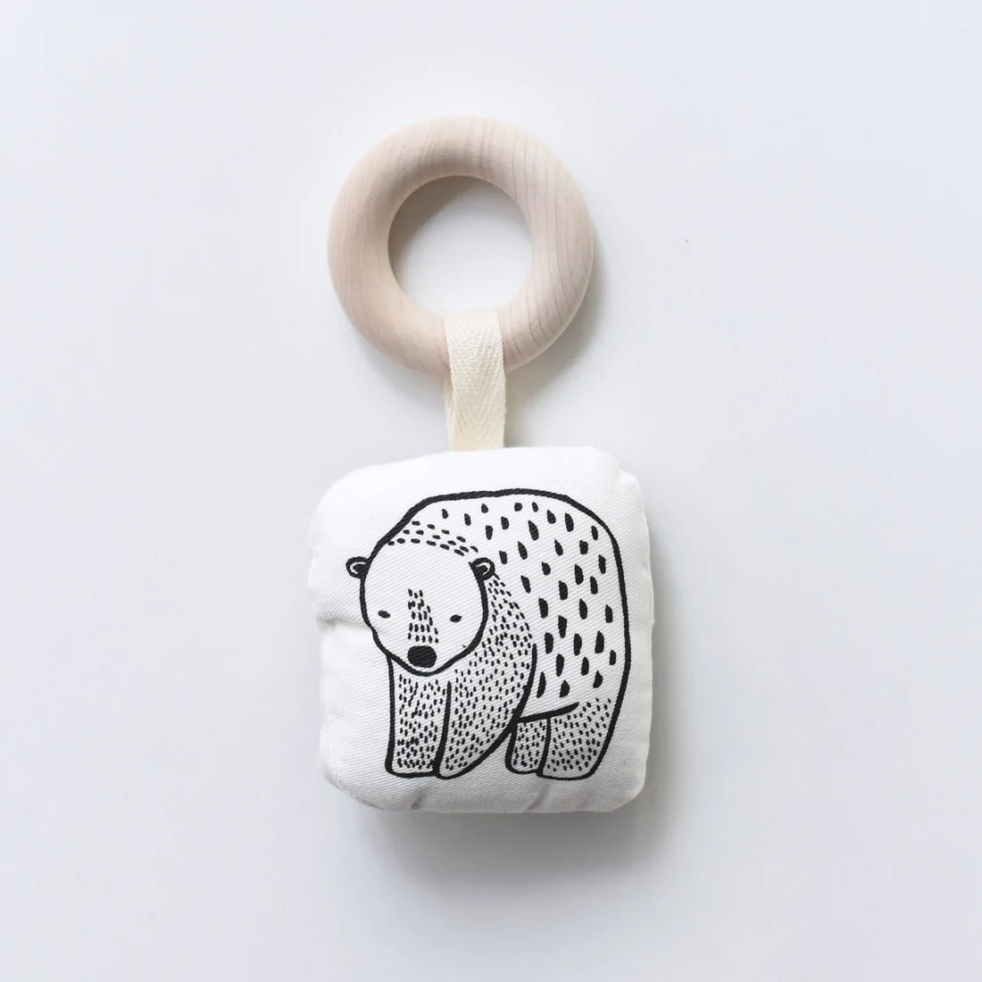 Organic Cotton Teether With Wooden Ring | Macklem’s