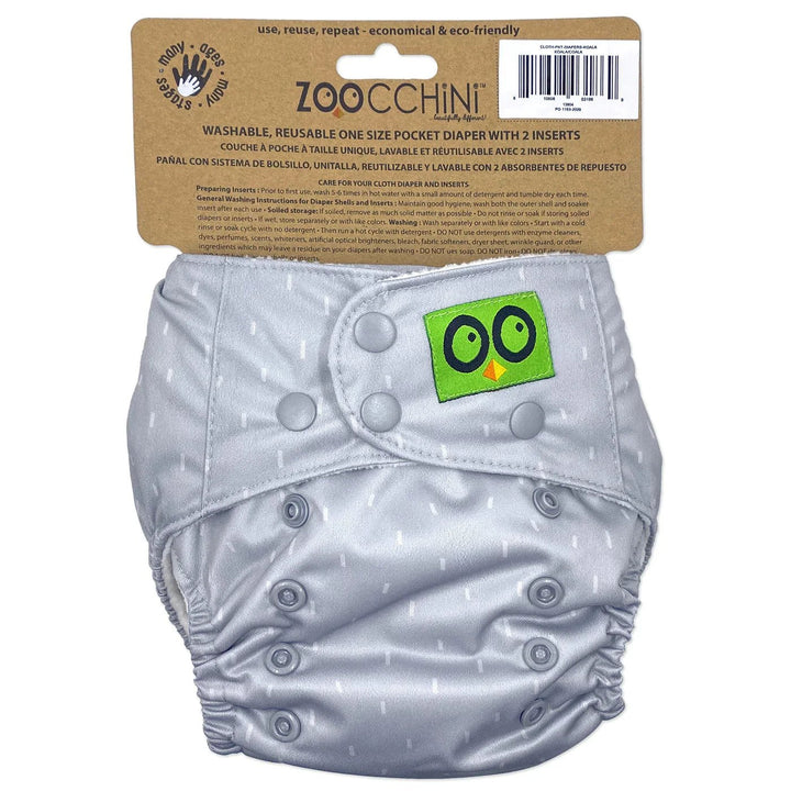 Zoocchini One Size Reusable Pocket Diaper / 2pk Insert