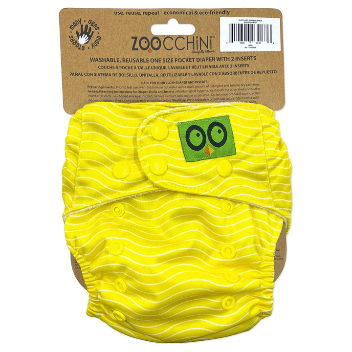 Zoocchini One Size Reusable Pocket Diaper / 2pk Insert