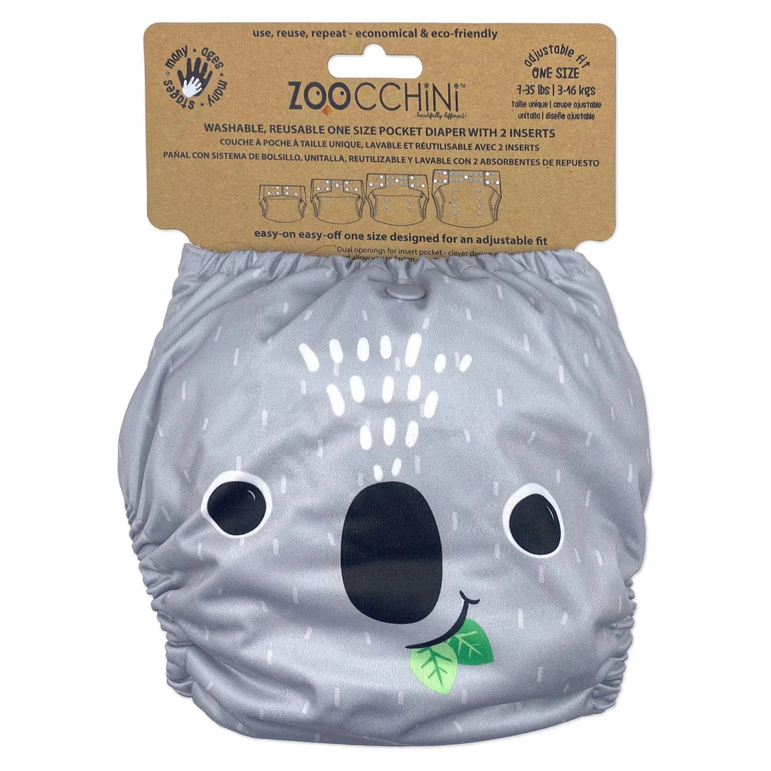 Zoocchini One Size Reusable Pocket Diaper / 2pk Insert