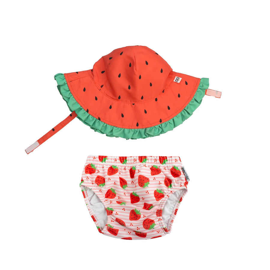 Zoocchini UPF50+ Baby Swim Diaper & Sun Hat Set