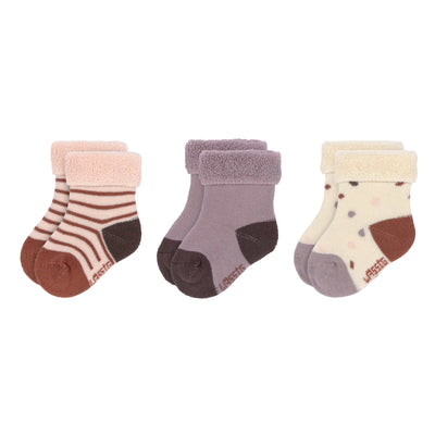 Newborn Socks (3 pcs.), Tiny Farmer Lilac 4-12m