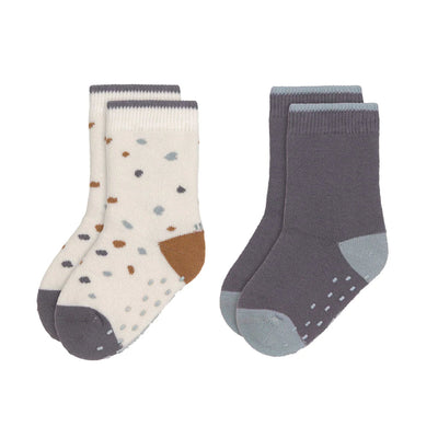 Anti-Slip Socks (2pcs) - Tiny Farmer- Blue 2-3 yrs