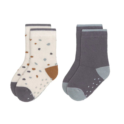 Anti-Slip Socks (2pcs) - Tiny Farmer- Blue  1-2 yrs