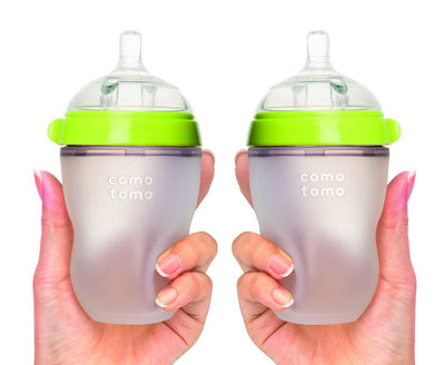 Comotomo-Baby Bottle  Green -8 oz/250ml 2pk