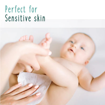 Biodegradable Viscose Dry Baby Wipes - 100 pk