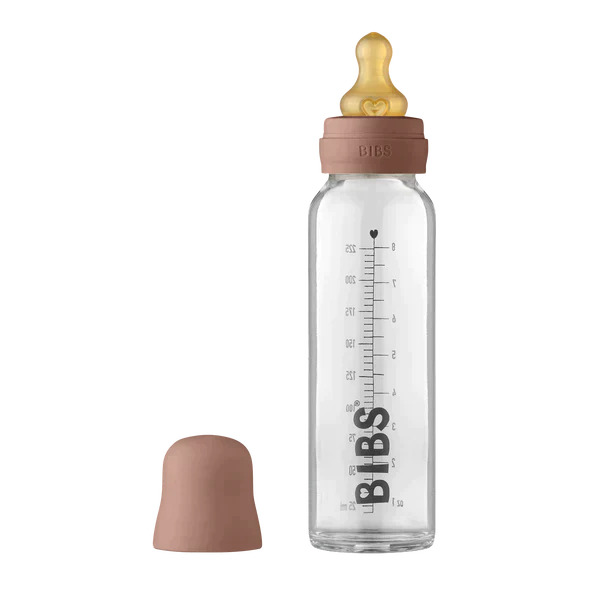 Baby Glass Bottle Complete Set Latex 225ml Woodchuck