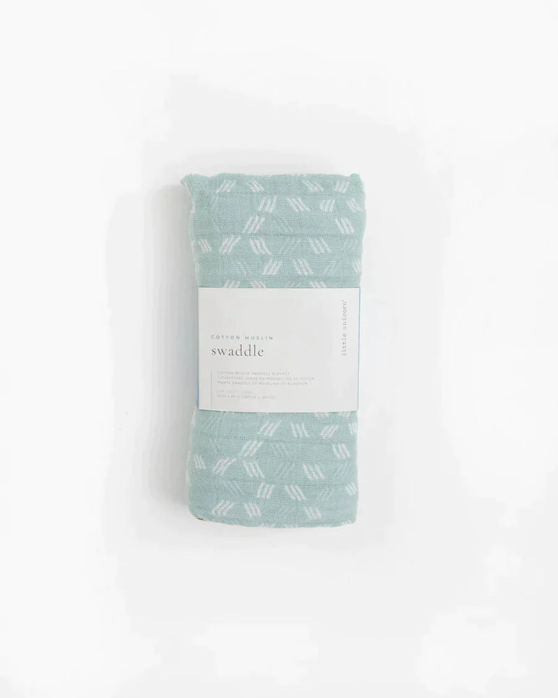Cotton Muslin Swaddle Blanket  Misty Field