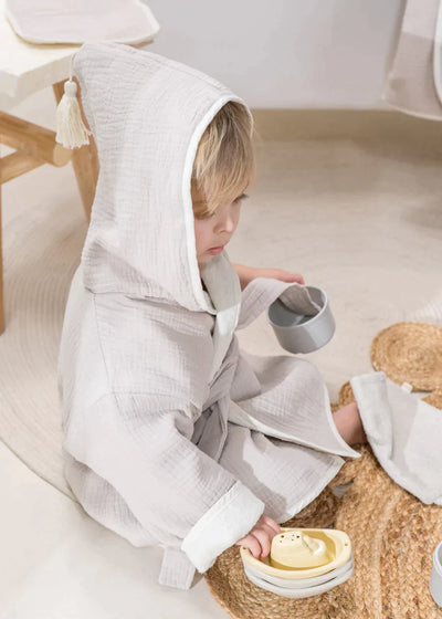 Organic Cotton Bathrobe jasmin 4Y