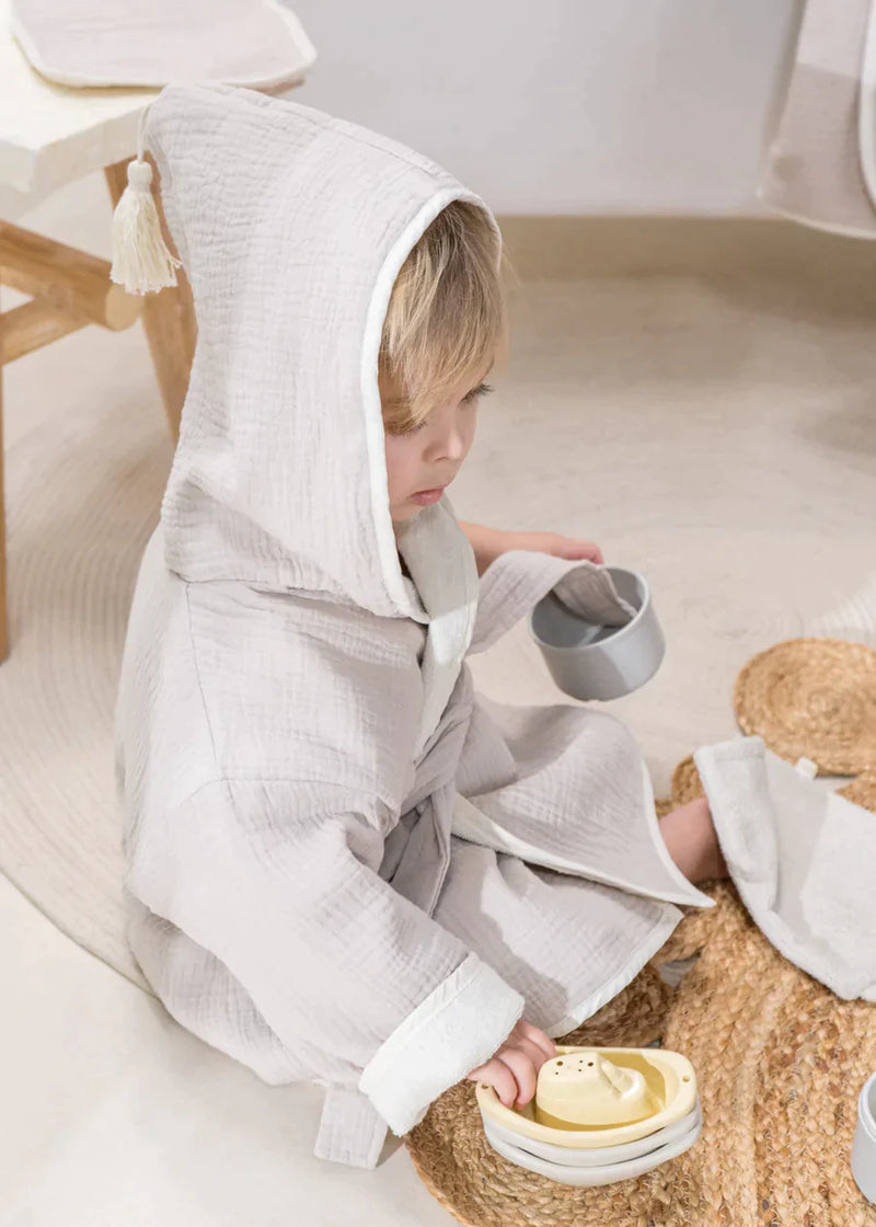 Organic Cotton Bathrobe jasmin 4Y